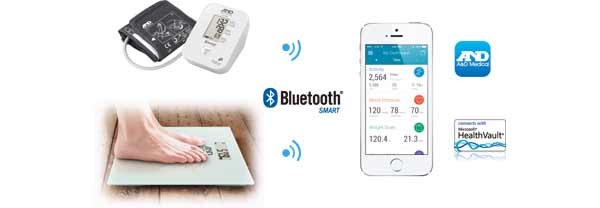 A&D Medical Wireless Connected Weight Scale (UC-352BLE)